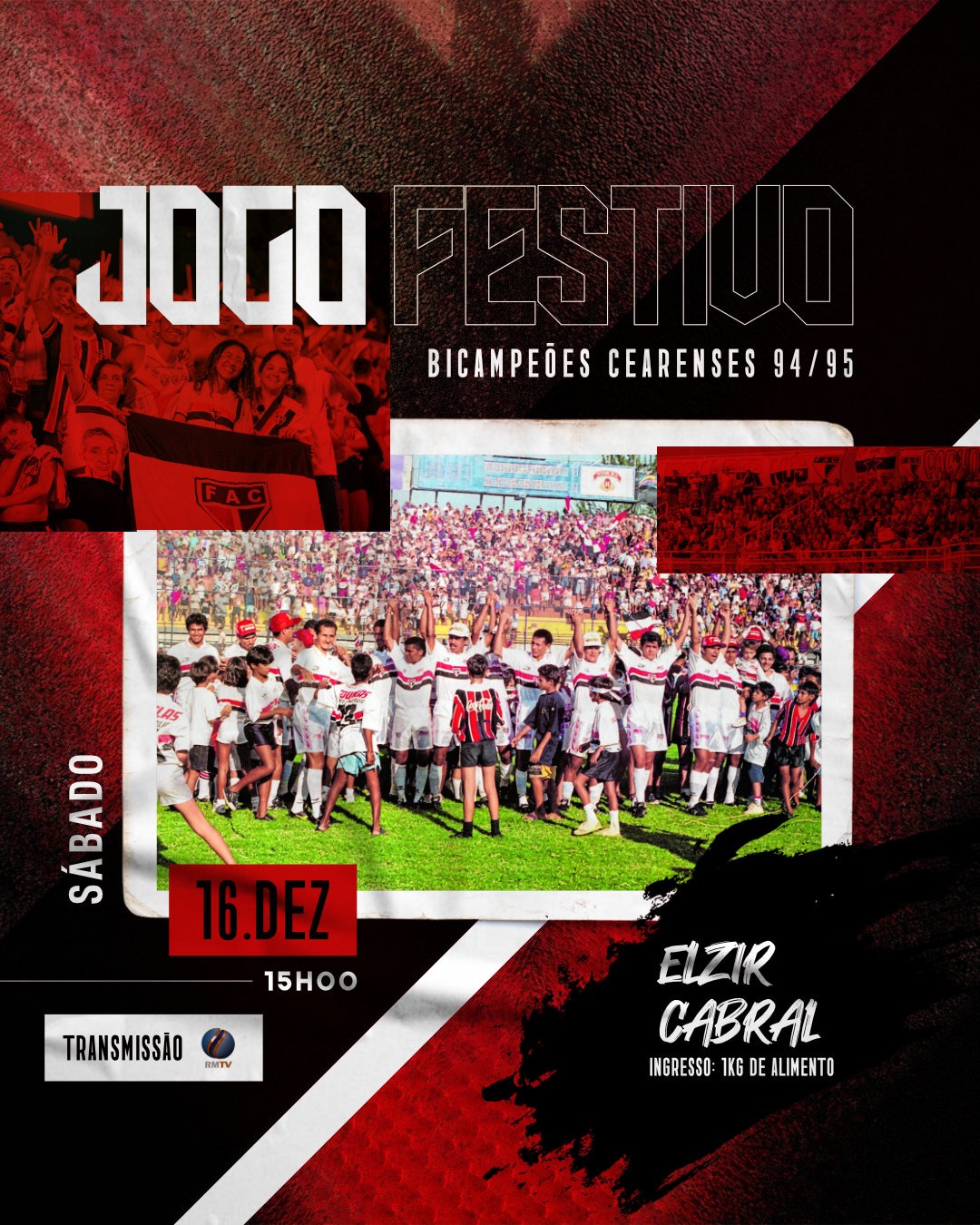 Jogo festivo e jantar especial com os bicampeões cearenses